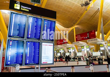 Flughafen Barajas während des Streiks des Iberia-Piloten. Spanien Stockfoto
