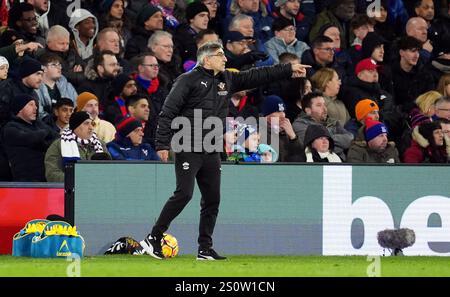 Southampton-Manager Ivan Juric während des Premier League-Spiels im Selhurst Park, London. Bilddatum: Sonntag, 29. Dezember 2024. Stockfoto