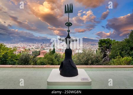 Modell für Mond, Sonne und einen Stern, 1968, Joan Miró, Barcelona, Katalonien, Spanien Stockfoto