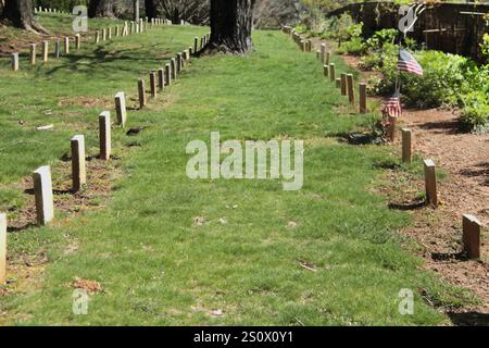 Lynchburg, VA, USA. Die Konföderierten Sektion im Old City Friedhof, Begräbnisstätte von über 2000 Soldaten. Stockfoto