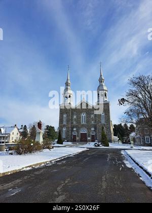 Saint-Guillaume Presbyterium in der Rue Principale in Saint-Guillaume, Quebec, Kanada Stockfoto