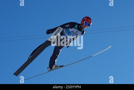 Stephan LEYHE, GER bei der Flugaktion 73. Vier-Schanzentournier Skispringen am 28. Dezember 2024 in der Schattenbergschanze ORLEN Arena in Oberstdorf, Bayern, Deutschland, Fotograf: Peter Schatz Stockfoto