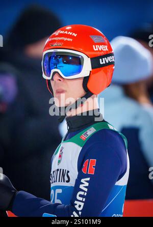 Stephan LEYHE, GER bei der Flugaktion 73. Vier-Schanzentournier Skispringen am 28. Dezember 2024 in der Schattenbergschanze ORLEN Arena in Oberstdorf, Bayern, Deutschland, Fotograf: Peter Schatz Stockfoto