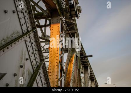 Teil einer Brücke, Nahaufnahme. Stockfoto