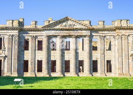 Sutton Scarsdale Hall ein herrliches Haus in Ruinen in Sutton Scarsdale nahe Chesterfield Derbyshire England Großbritannien GB Europa Stockfoto