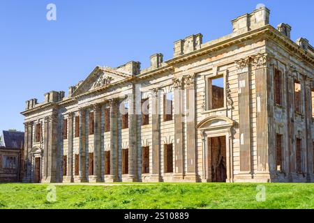 Sutton Scarsdale Hall ein herrliches Haus in Ruinen in Sutton Scarsdale nahe Chesterfield Derbyshire England Großbritannien GB Europa Stockfoto