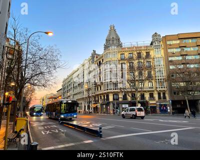 Alcala Straße. Madrid, Spanien. Stockfoto