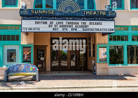 Sunrise Theatre, S 2nd Street, Fort Pierce, Florida Stockfoto