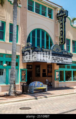 Sunrise Theatre, S 2nd Street, Fort Pierce, Florida Stockfoto