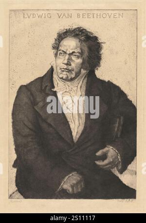 Emil Orlik (Tschechisch, 1870-1932) - Ludwig van Beethoven Stockfoto