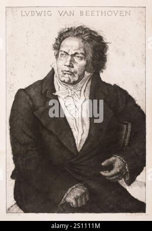 Emil Orlik - Ludwig Van Beethoven (Ätzen) - 10766. Stockfoto