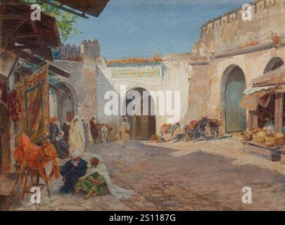 Enrique Simonet - Mercado de Tanger 1913. Stockfoto