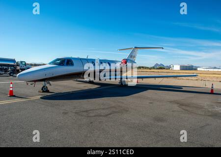 Cessna Citation CJ4 Privatjet parkt auf der Rampe am Tucson Airport in Arizona Stockfoto