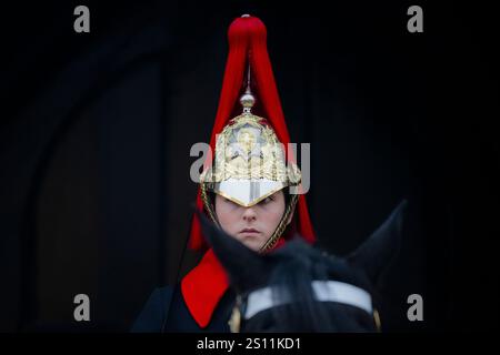 Weibliche Königswache bei Horse Guards, London Stockfoto