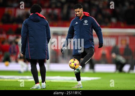 Marcus Rashford von Manchester United ist zurück in der Mannschaft des Spieltages während des Premier League Spiels Manchester United gegen Newcastle United in Old Trafford, Manchester, Großbritannien, 30. Dezember 2024 (Foto: Craig Thomas/News Images) Stockfoto