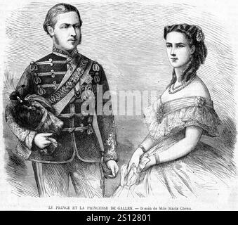 Expo univ 1867 Le Prince et la Princesse de Galles par Maria Chenu. Stockfoto