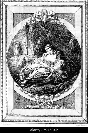 Fables de La Fontaine - Auguste Delierre - Tircis et Amarante. Stockfoto