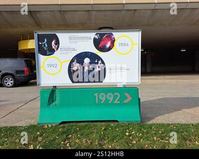 1992 - 1994 Geschichte des Olympiastadions in Montreal, Quebec, Kanada Stockfoto
