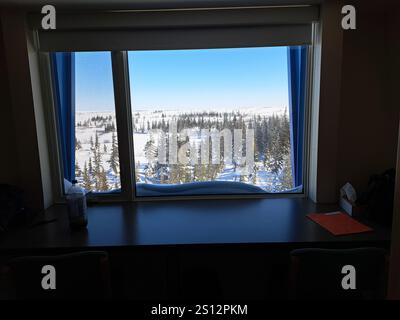Boreal Forest vom Churchill Northern Studies Centre in Churchill, Manitoba, Kanada Stockfoto