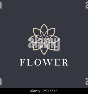 Blüte. Grafisches Bild von Blumen für das Logo-Design. Stock Vektor