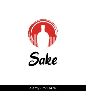 Japanisches Sake-Logo inspiriert Stock Vektor