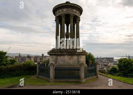 Dugald Stewart Monument am Calton Hill in Edinburgh, Schottland, Großbritannien Stockfoto