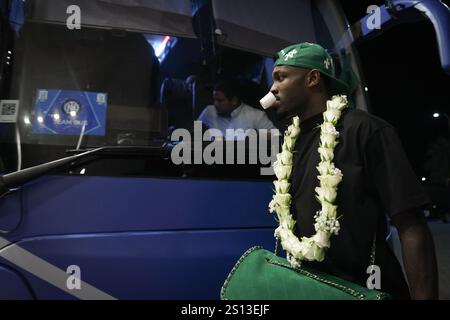 Riad, Saudi-Arabien. Dezember 2024 30. Marcus Thuram von Inter Mailand Ankunft am King Khalid International Airport während des EA Sports FC Supercup 2024/2025 - Sport, Fußball - Riad, Saudi Arabien - Montag, 30. Dezember 2024 (Foto: Massimo Paolone/LaPresse) Credit: LaPresse/Alamy Live News Stockfoto