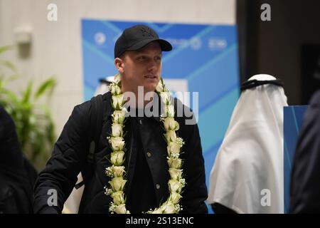 Riad, Saudi-Arabien. Dezember 2024 30. Inter Mailand Piotr Zielinski Ankunft am King Khalid International Airport während des EA Sports FC Supercup 2024/2025 - Sport, Fußball - Riad, Saudi Arabien - Montag, 30. Dezember 2024 (Foto: Massimo Paolone/LaPresse) Credit: LaPresse/Alamy Live News Stockfoto