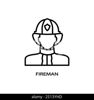 Feuerwehrmann, Feuerwehrmann-Symbol-Illustration - Vektor Stock Vektor