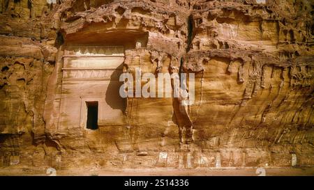 Nabatäische Grabstätte in Al Ula, Saudi-Arabien, Al Ula Stockfoto