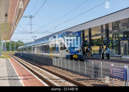Elektrozug im Bahnhof Godollo, Ungarn Stockfoto