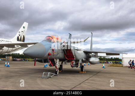 Royal Saudi Air Force - Boeing F-15SA Eagle, statisch auf der Royal International Air Tattoo 2024. Stockfoto