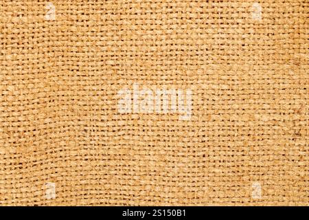 Ein Stück Jute-Tuch, Makro, Draufsicht. Stockfoto
