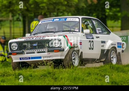 Ford Escort Mk 2 Rallyefahrzeug im Chatsworth Haus 2008 Stockfoto