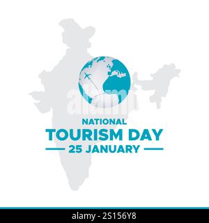 Nationaler Tourismus Tag Vektor Illustration, nationaler Tourismus Tag Social Media Post .internationaler Tourismus Tag Poster Design Handschrift . Stock Vektor