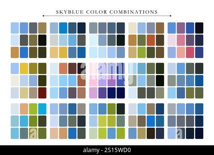Farbpalette. Vorlage für Trendfarbpalette. FIT für Modedesigner, Unternehmen und Farben Unternehmen. Übereinstimmungskombinationen. Stock Vektor