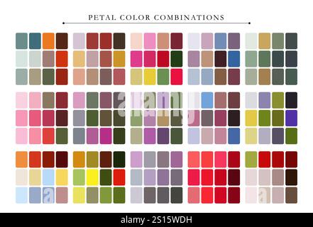 Farbpalette. Vorlage für Trendfarbpalette. FIT für Modedesigner, Unternehmen und Farben Unternehmen. Übereinstimmungskombinationen. Stock Vektor