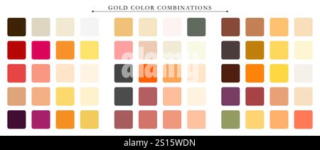 Farbpalette. Vorlage für Trendfarbpalette. FIT für Modedesigner, Unternehmen und Farben Unternehmen. Übereinstimmungskombinationen. Stock Vektor