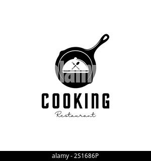 Kochlogo. Symbol oder Symbol für das Design des Restaurantmenüs. Vektorabbildung Stock Vektor