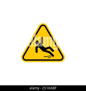 Schild mit gelbem Dreieck Stock Vektor