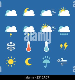Design des Symbols für Wettervorhersagen Stock Vektor