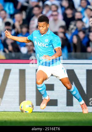 Neapel, Italien. Dezember 2024. David NERES vom SSC Napoli während des Serie A Enilive-Spiels zwischen SSC Napoli und Venezia FC im Stadio Diego Armando Maradona am 29. Dezember 2024 in Neapel Credit: Giuseppe Maffia/Alamy Live News Stockfoto