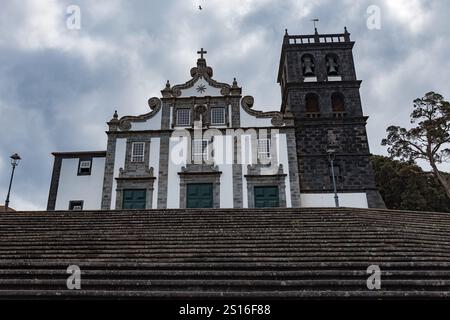 Kirche der Nossa Senhora da Estrela, Ribeira Grande, Sao Miguel, Azoren, Portugal Stockfoto