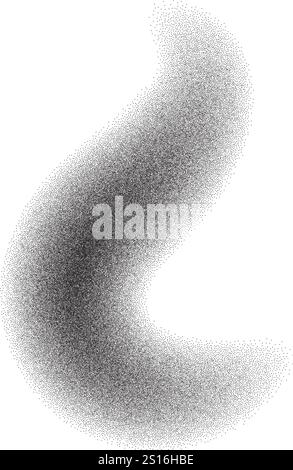 Abstrakte schwarz-weiße wirbelnde Formen auf weißem Hintergrund Stock Vektor