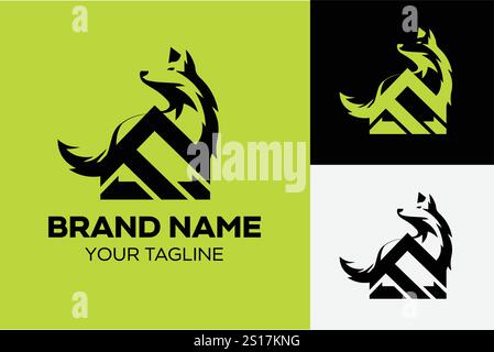 UF-Logo, UF-Monogramm, UF-Logo, UF-Logo, Symbol, Vector, Fox + Creative Logo. Stock Vektor