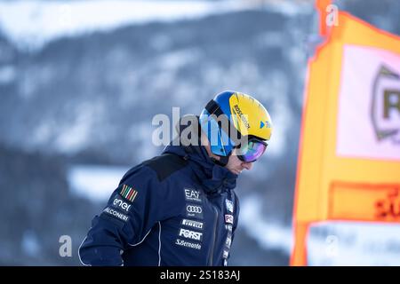 Gröden, Italien 21. Dezember 2024, CASSE Mattia von Italien während der Vorlaufinspektion der Saslong-Strecke für die Audi FIS Alpine Ski World Cup Stockfoto