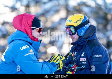 Gröden, Italien 21. Dezember 2024, CASSE Mattia von Italien während der Vorlaufinspektion der Saslong-Strecke für die Audi FIS Alpine Ski World Cup Stockfoto