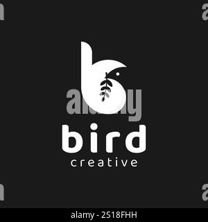 Letter B Bird Logo Design Vorlage Vektor Stock Vektor