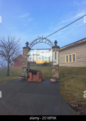 Willkommen in Louisbourg in Nova Scotia, Kanada Stockfoto