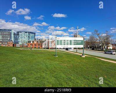 Parks Canada Willkommen in der Halifax Citadel National Historic Site im Zentrum von Halifax, Nova Scotia, Kanada Stockfoto